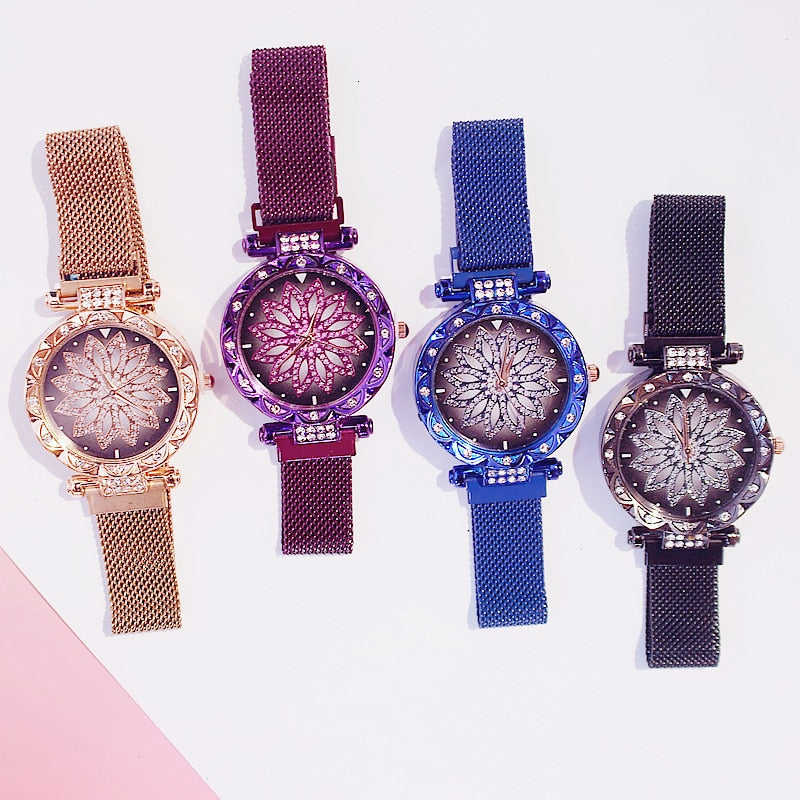 Flower Of Life Luxury Watch for Women - Stainless Steel Quartz Fashion Watch