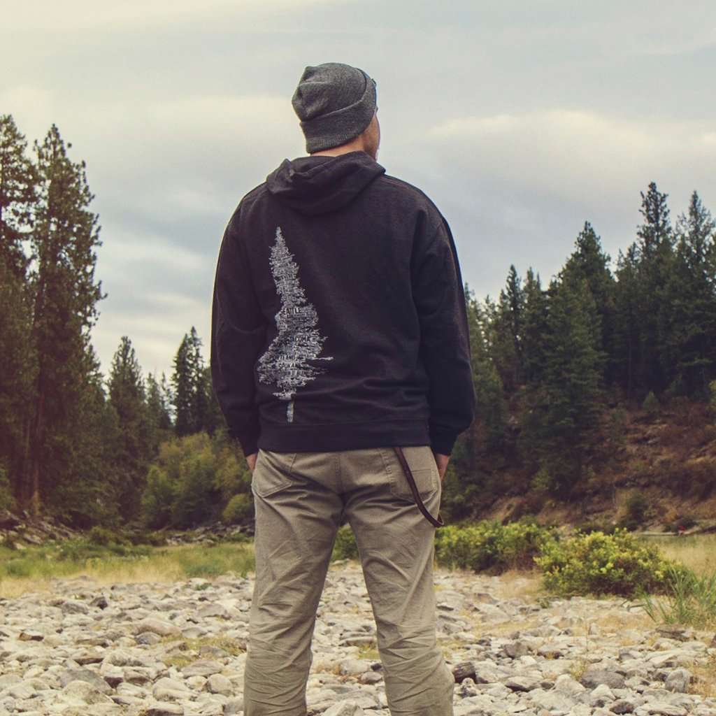 NW Tree Zip Hoodie - Ultra Soft Evergreen Tree Design