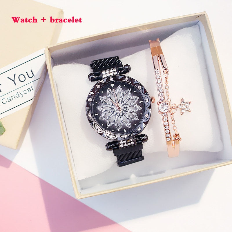 Flower Of Life Luxury Watch for Women - Stainless Steel Quartz Fashion Watch