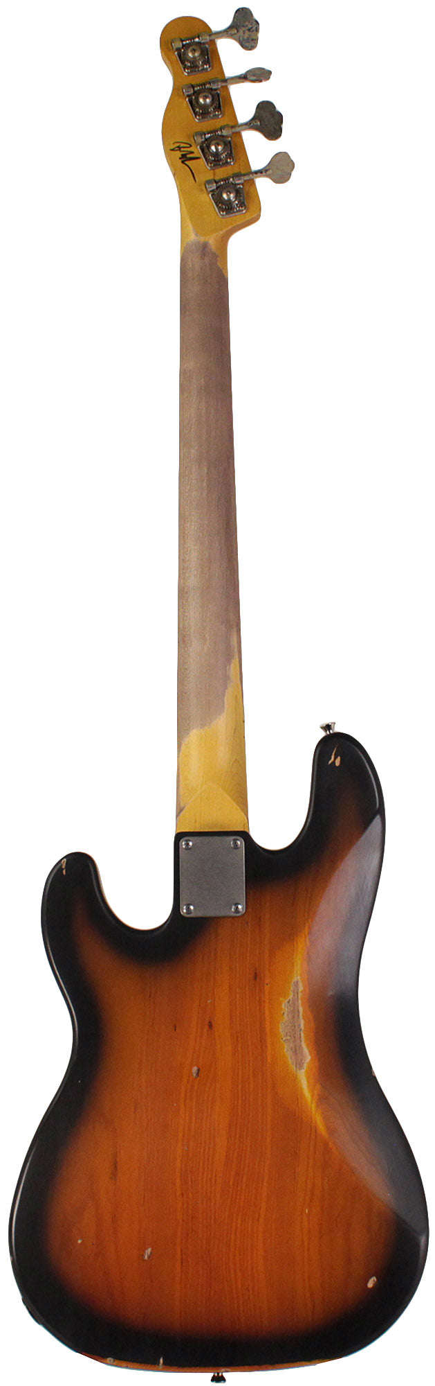 Nash PB-55 Bass Guitar, 2-Tone Sunburst, Medium Aging