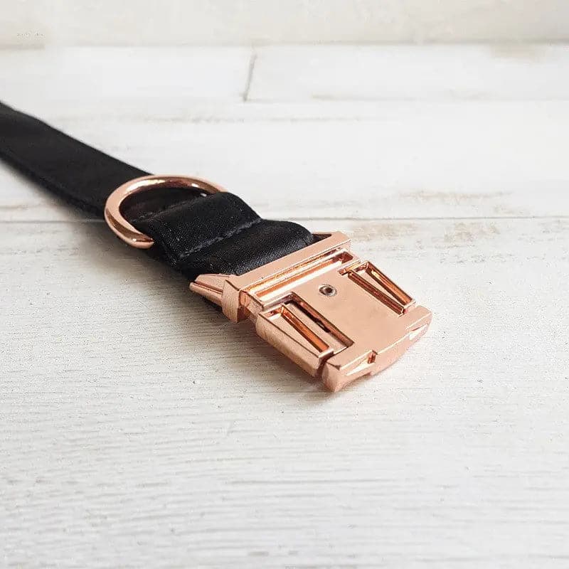 Personalized Black Dog Collar - Stylish and Durable Pet Accessory