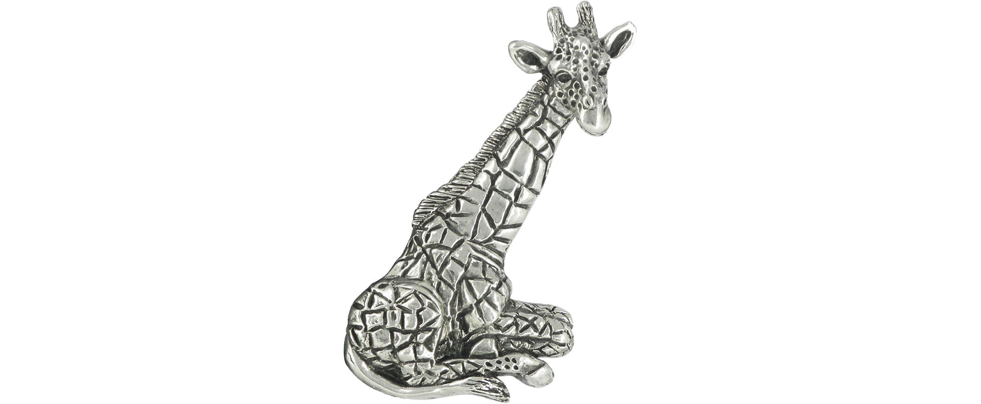 Handmade Sterling Silver Giraffe Brooch Pin - GFF2-BR