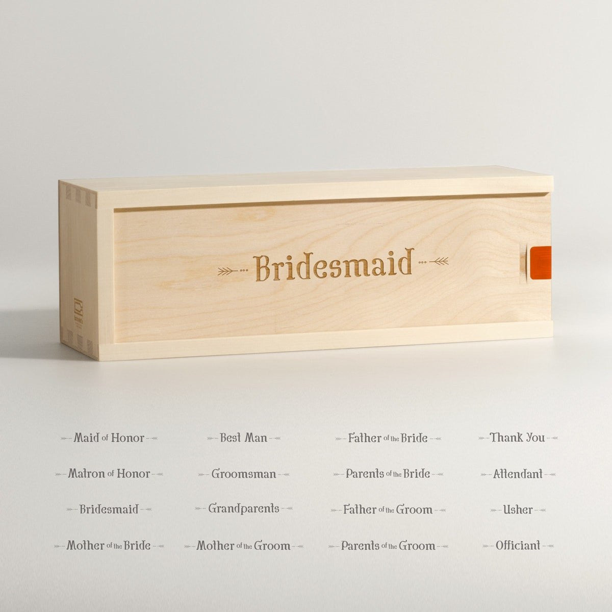 Vintage Wedding Party Wine Box - Personalized Gift