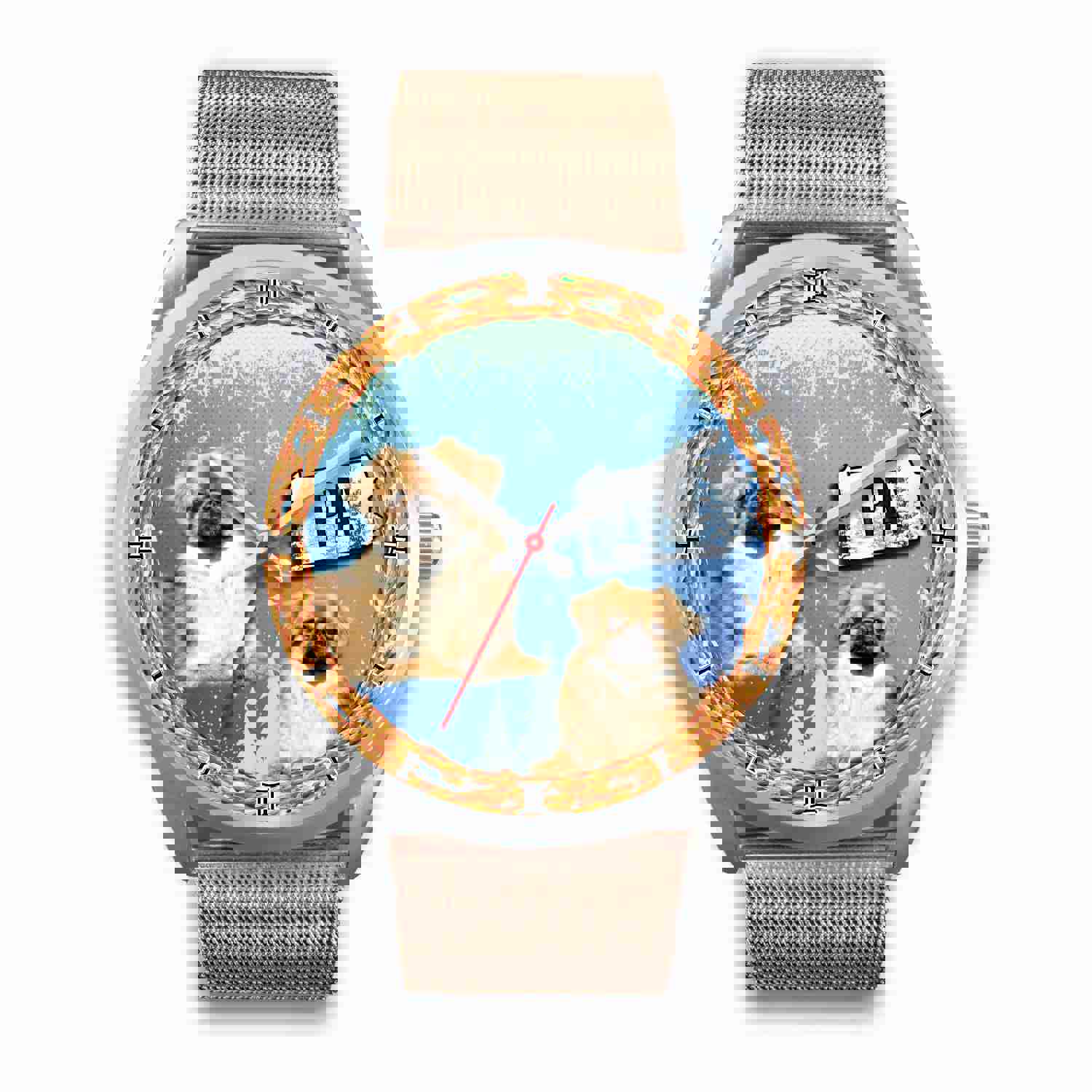 Graceful Pekingese Dog Pennsylvania Christmas Special Wrist Watch