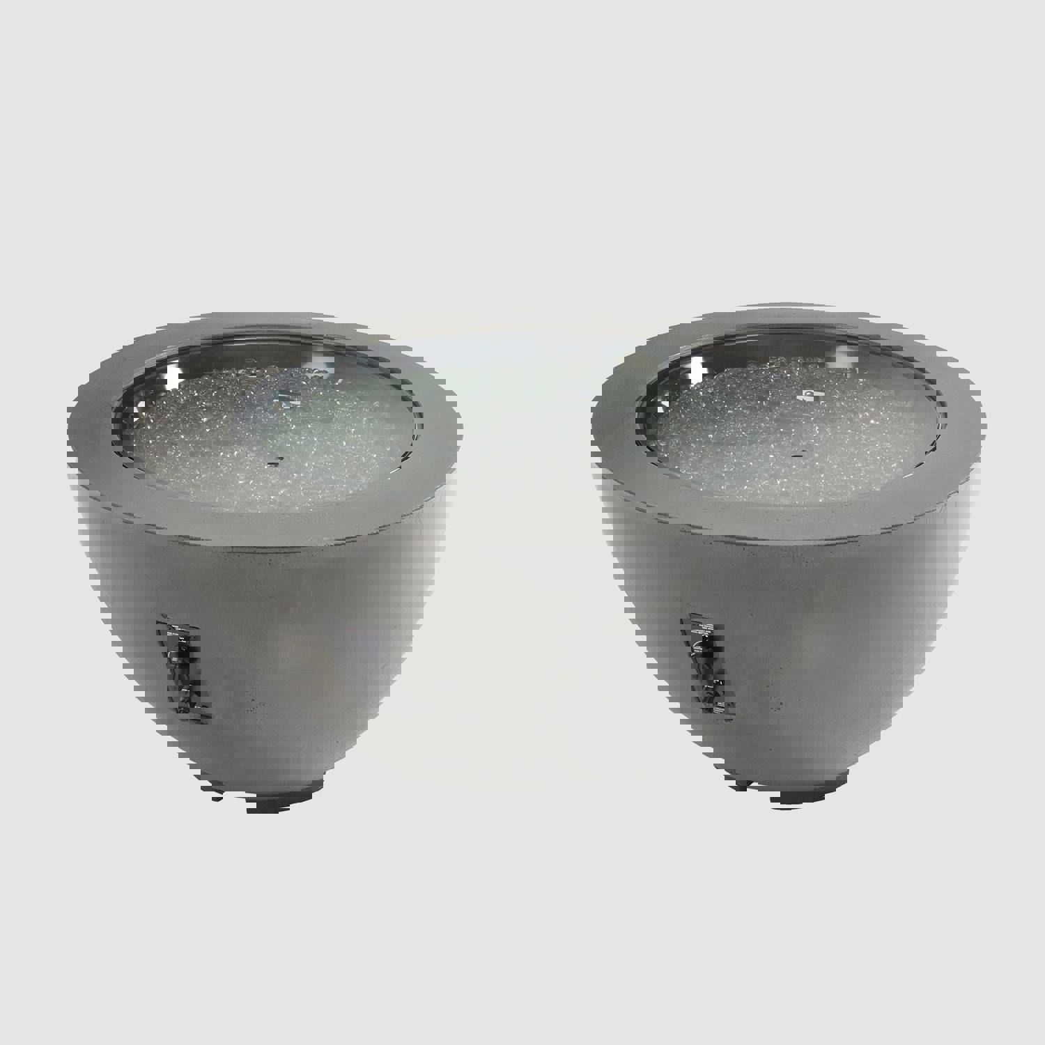 42 Cove Round Gas Fire Pit Bowl - Modern Outdoor Fire Pit