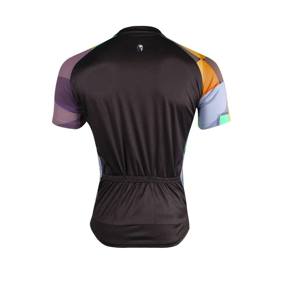 Ilpaladino Colorful Arms Breathable Black Jersey Mens Short-Sleeve Bicycling Shirt for Summer Outdoor Sports