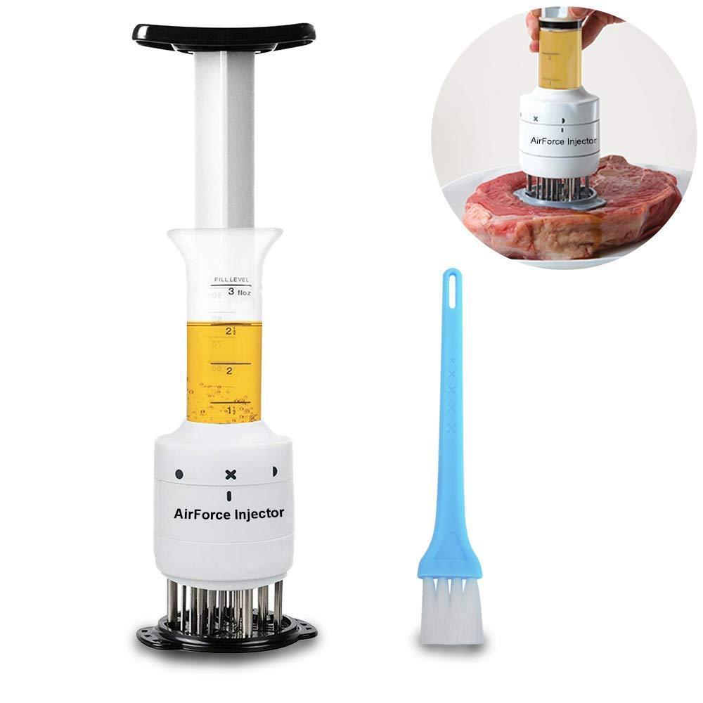 TGE-V Meat Tenderizer Sauce Injector with 30 Stainless Steel Needles for BBQ Grill Smoker
