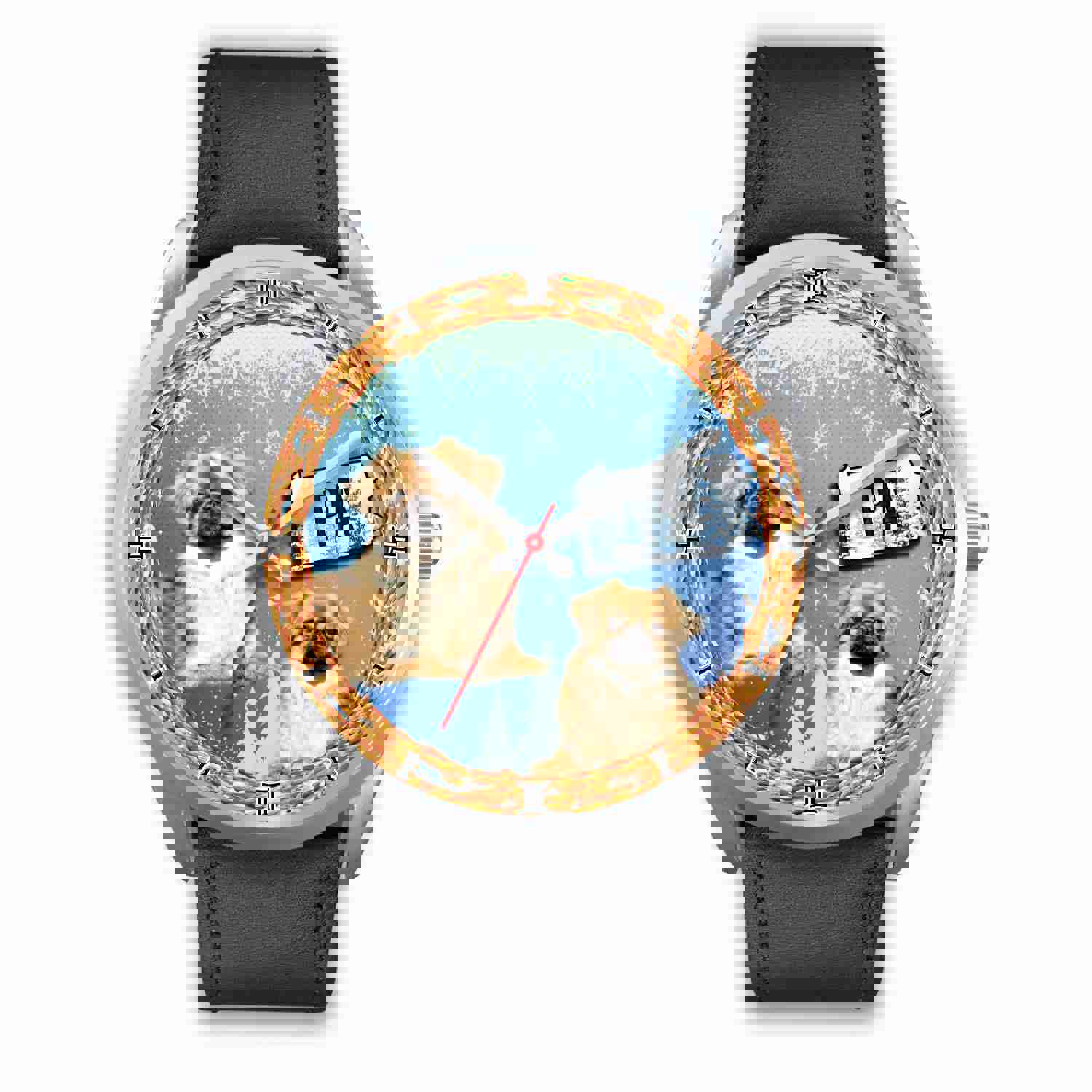 Graceful Pekingese Dog Pennsylvania Christmas Special Wrist Watch
