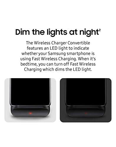 SAMSUNG Electronics Wireless Charger Convertible Qi Certified (Pad/Stand) - Black (US Version)