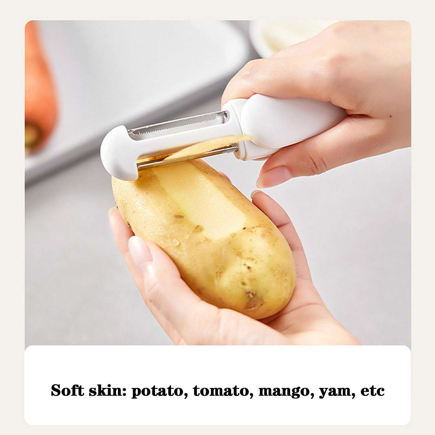 360 Rotating Stainless Steel Peeler - 3 in 1 Multifunctional Kitchen Tool