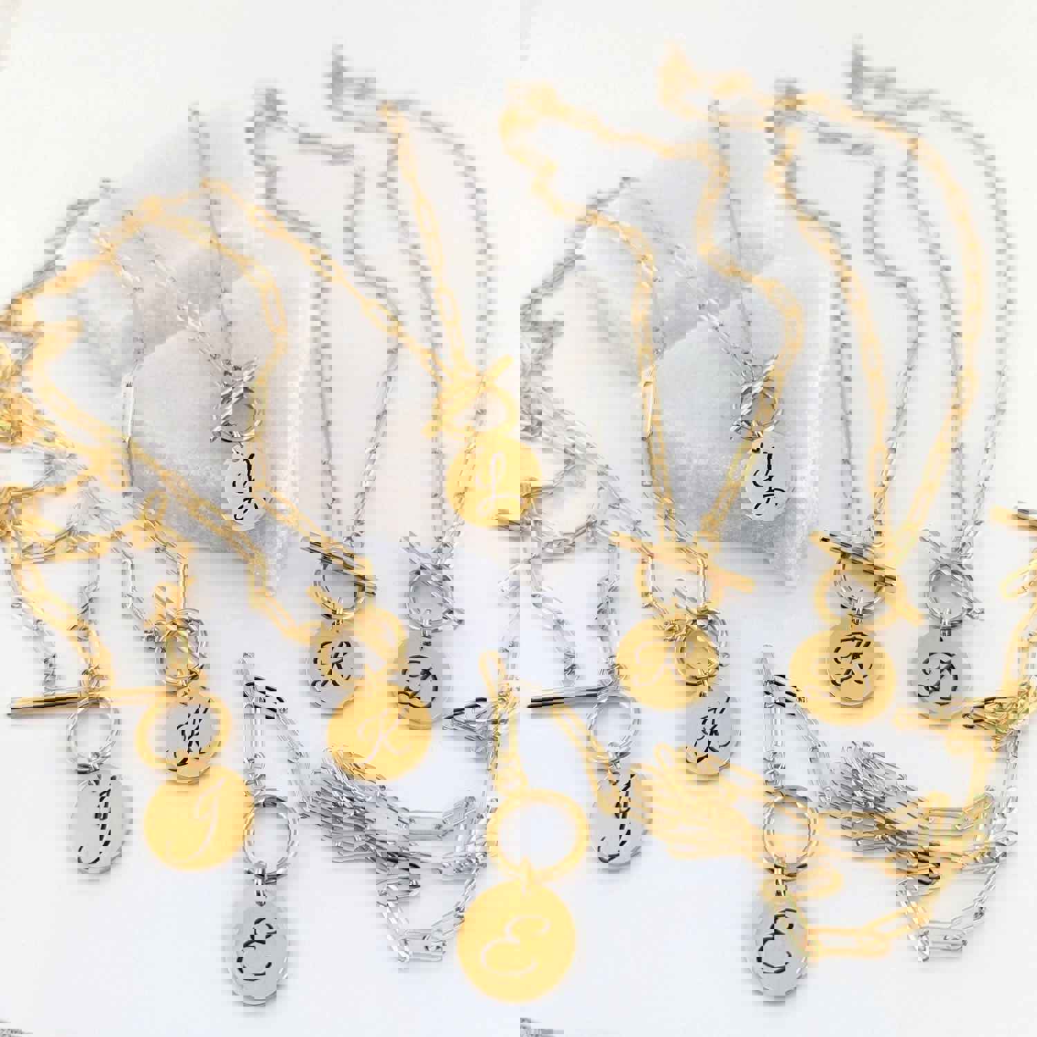 Dani Paperclip Initial Necklace - Personalized Elegant Jewelry