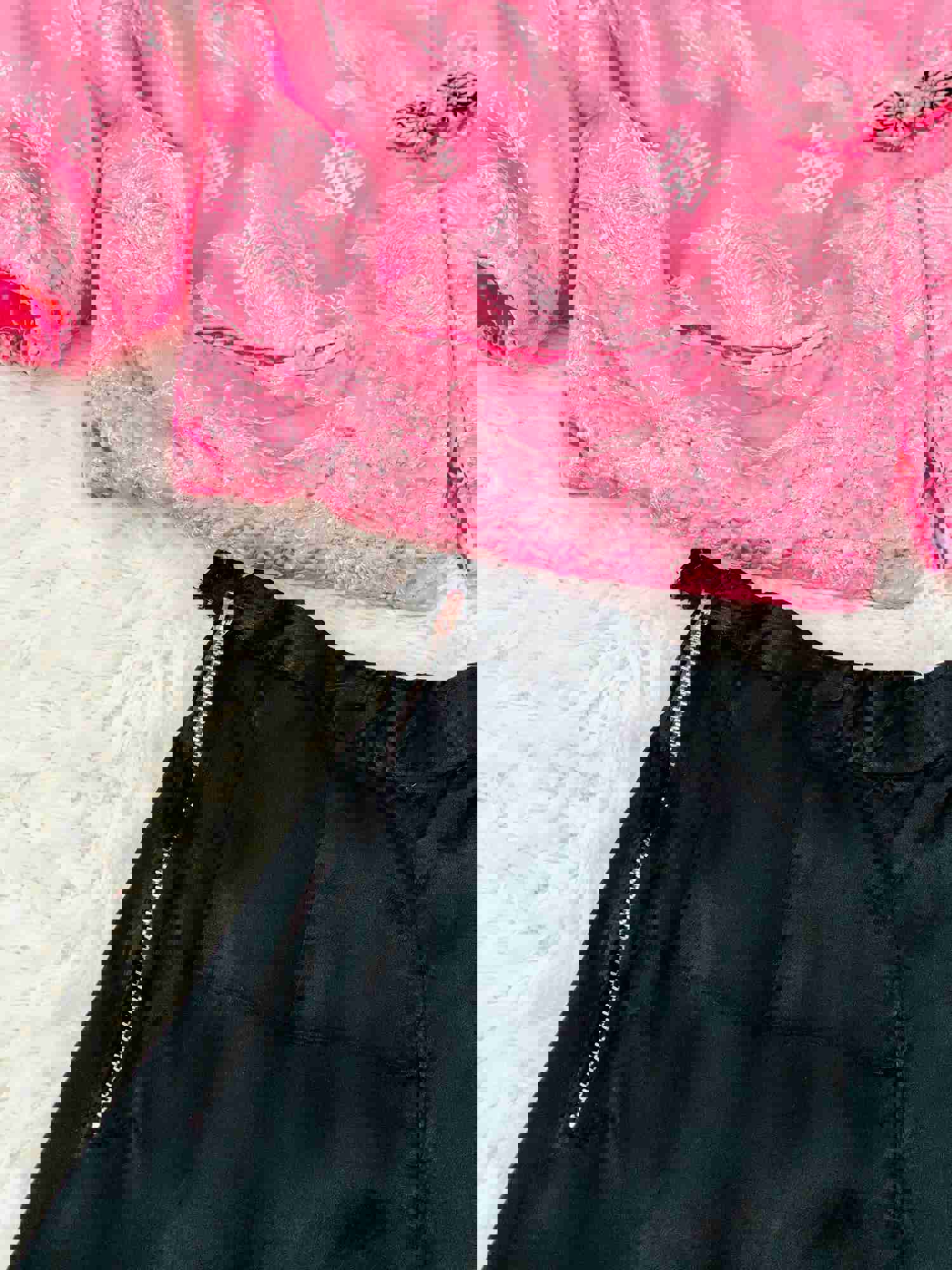 Vintage 1940s Pink Silk Pajamas Set - Chinese Jacket and Pants