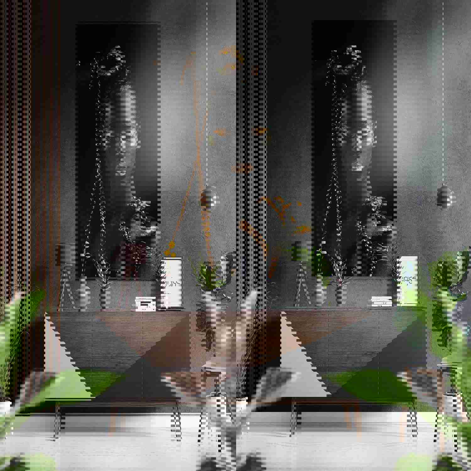 Black Beauty Brushed Aluminium Dibond Wall Art