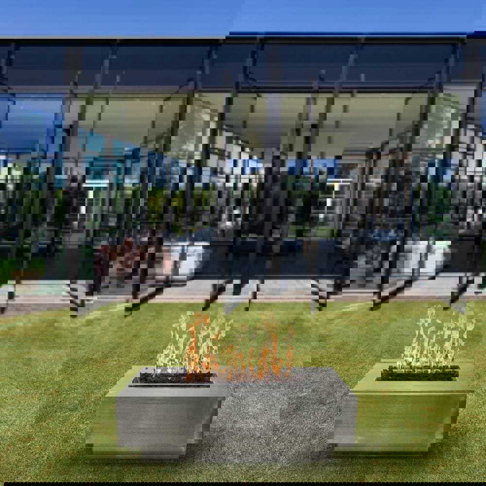 Top Fires Coronado Rectangular Stainless Steel Gas Fire Pit