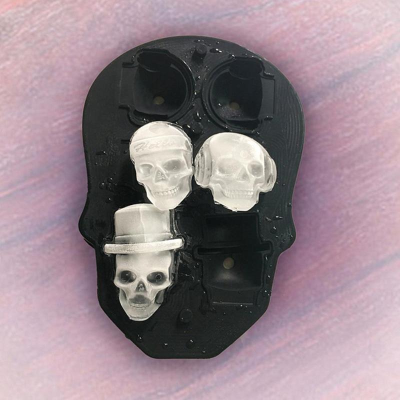 Skull Ice Cube Maker - Silicone Mold for Unique Ice Cubes