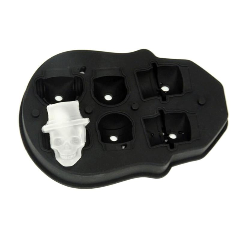 Skull Ice Cube Maker - Silicone Mold for Unique Ice Cubes