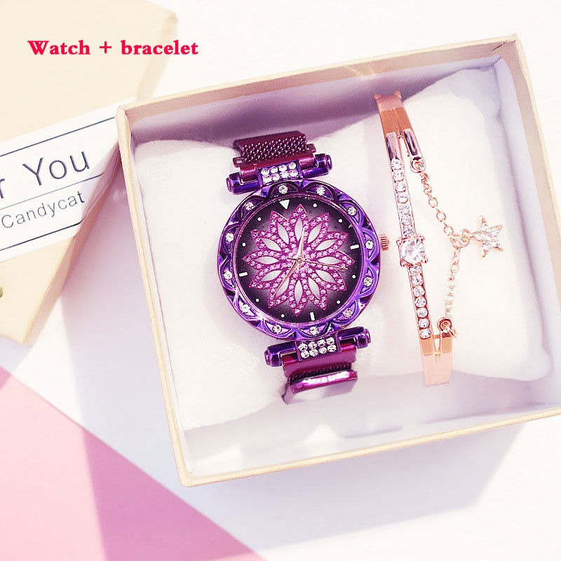 Flower Of Life Luxury Watch for Women - Stainless Steel Quartz Fashion Watch