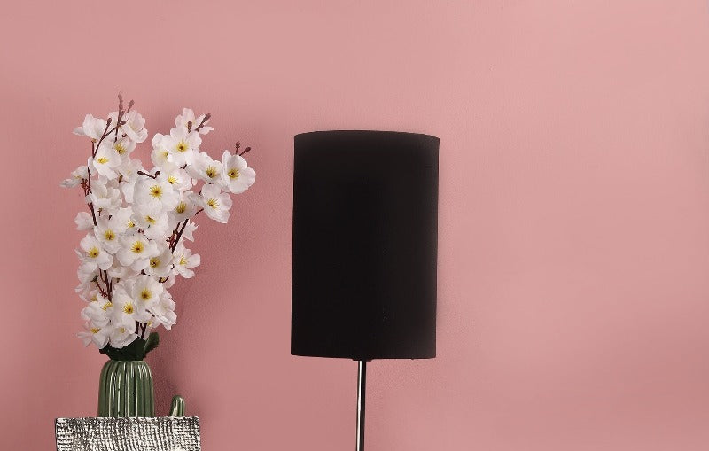 BTR CRAFTS Black Cylinder Lamp Shade, Cotton Fabric (6 Inches)