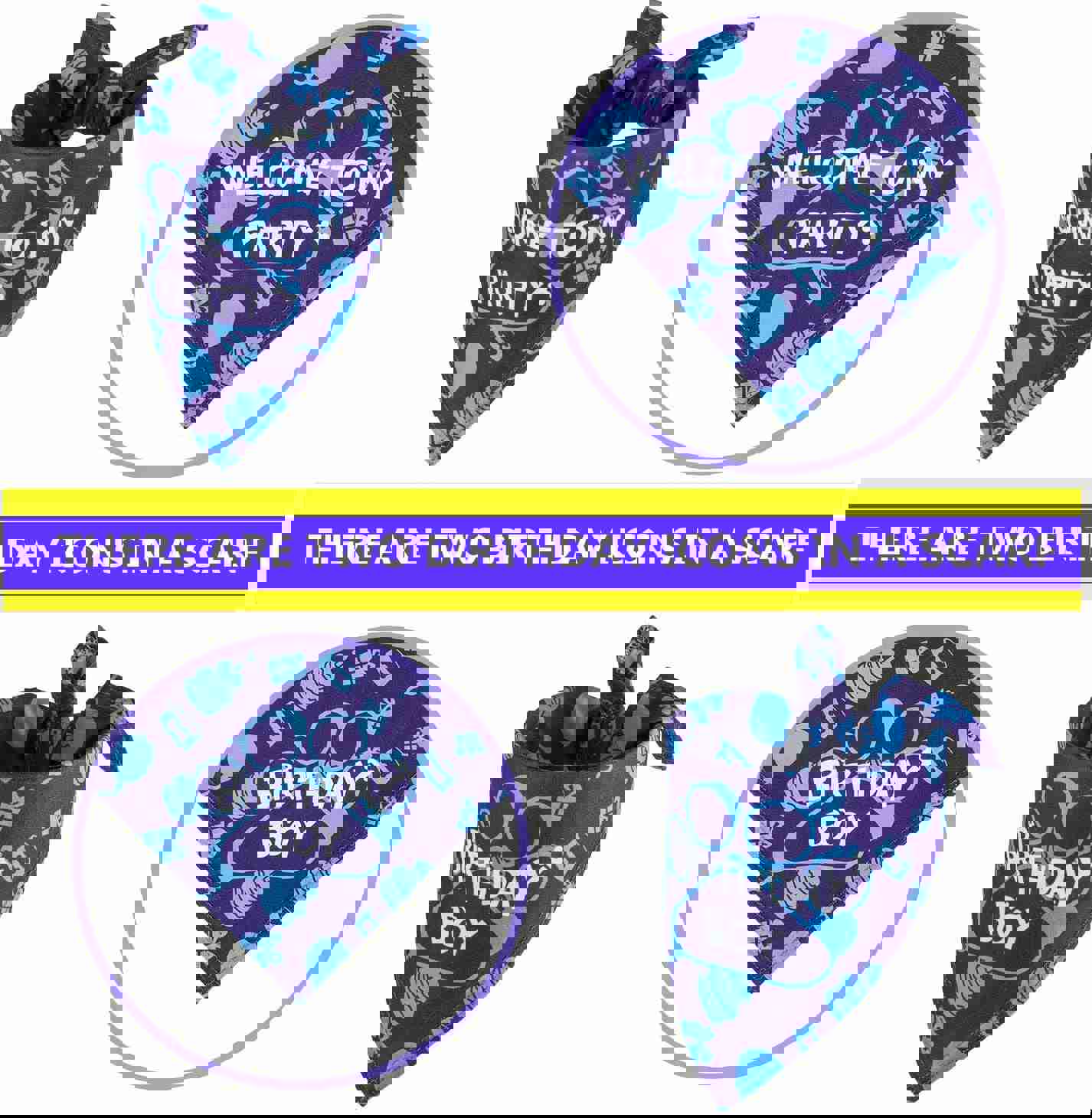 TCBOYING Dog Birthday Party Supplies Set - Bandana, Hat, and Bow Tie for Small to Medium Dogs