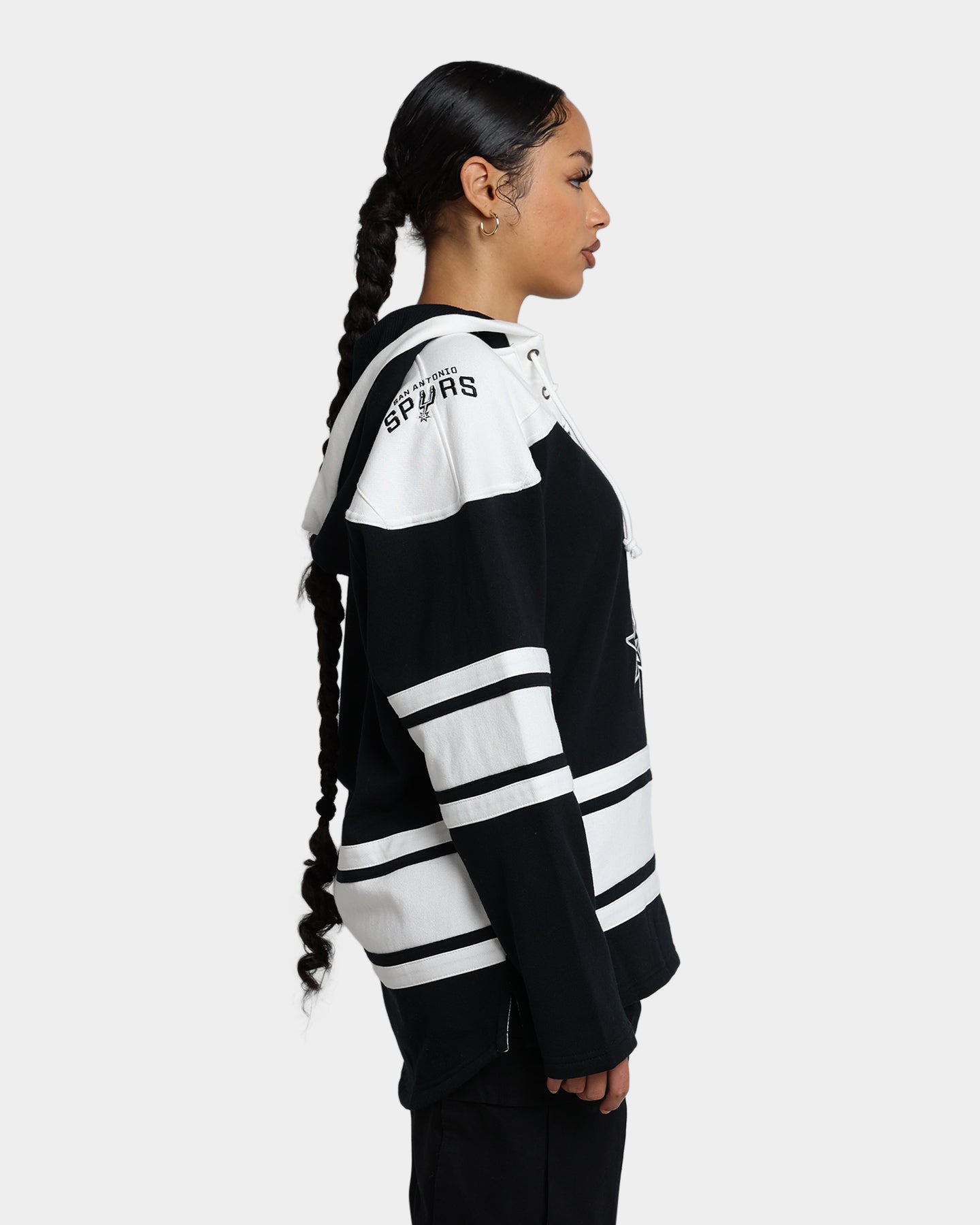 47 Brand San Antonio Spurs Superior Lacer Hoodie Jet Black