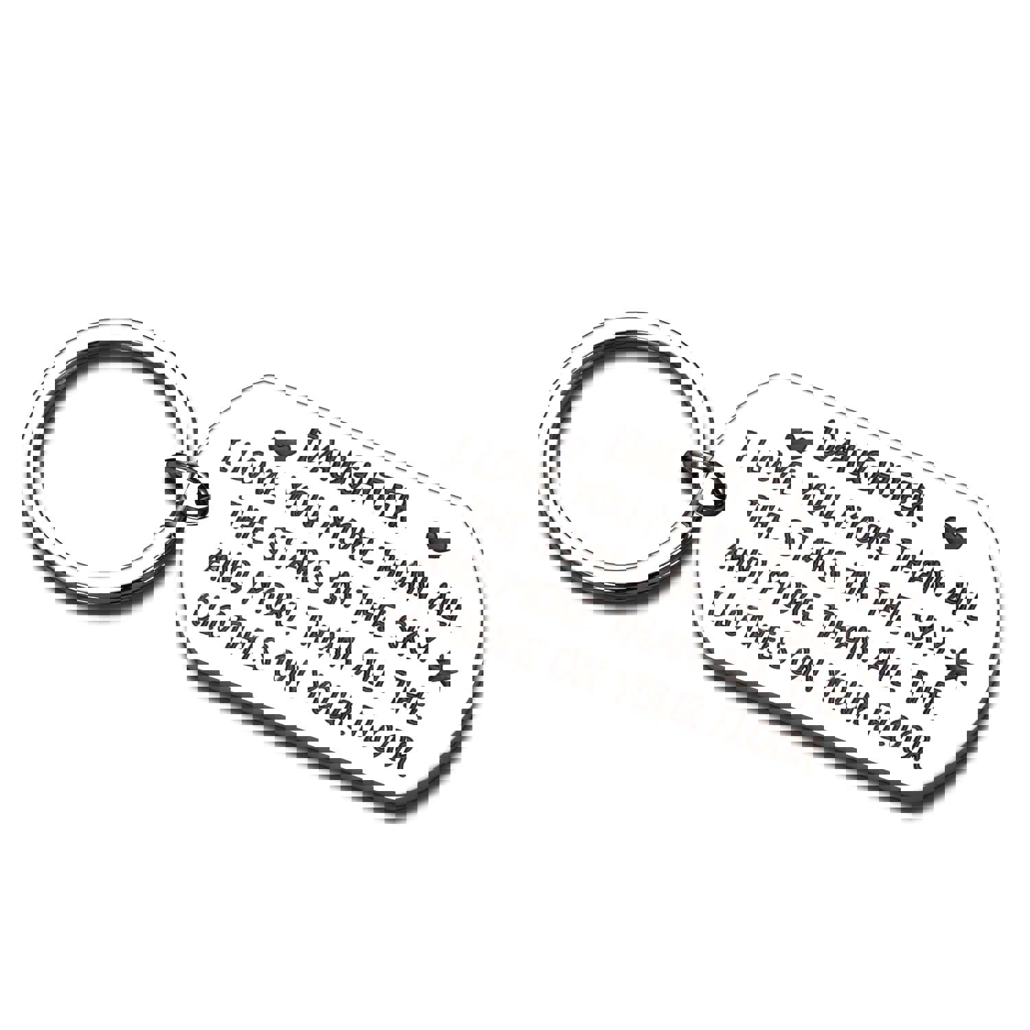 Funny I Love You Keychain Gift for Daughter - 16th 18th 21st Birthday, Christmas, Valentines Day Present from Mom Dad