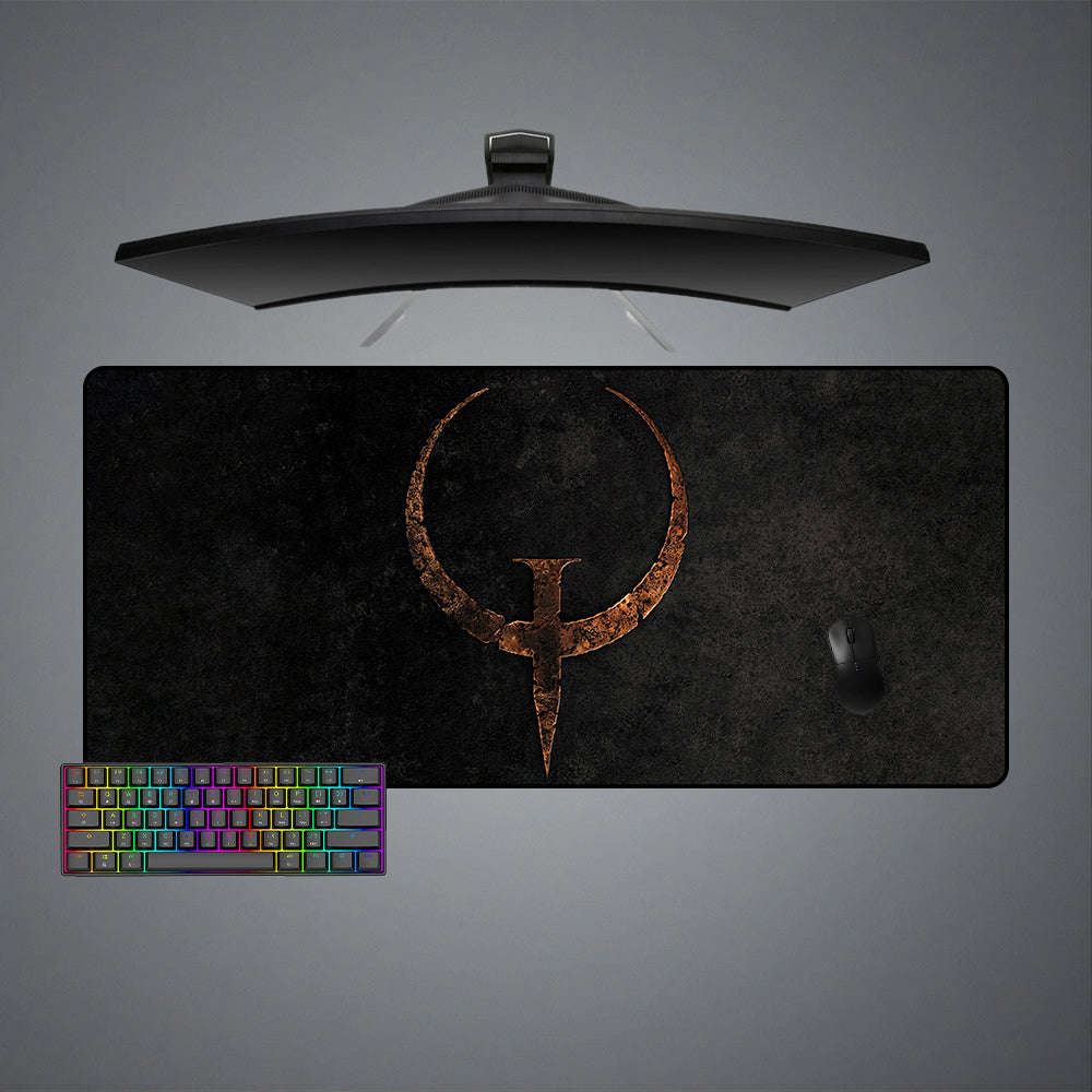 Quake Rusty Logo Design Gaming Mouse Pad - M-XXL Size for Enhanced Gaming Accuracy