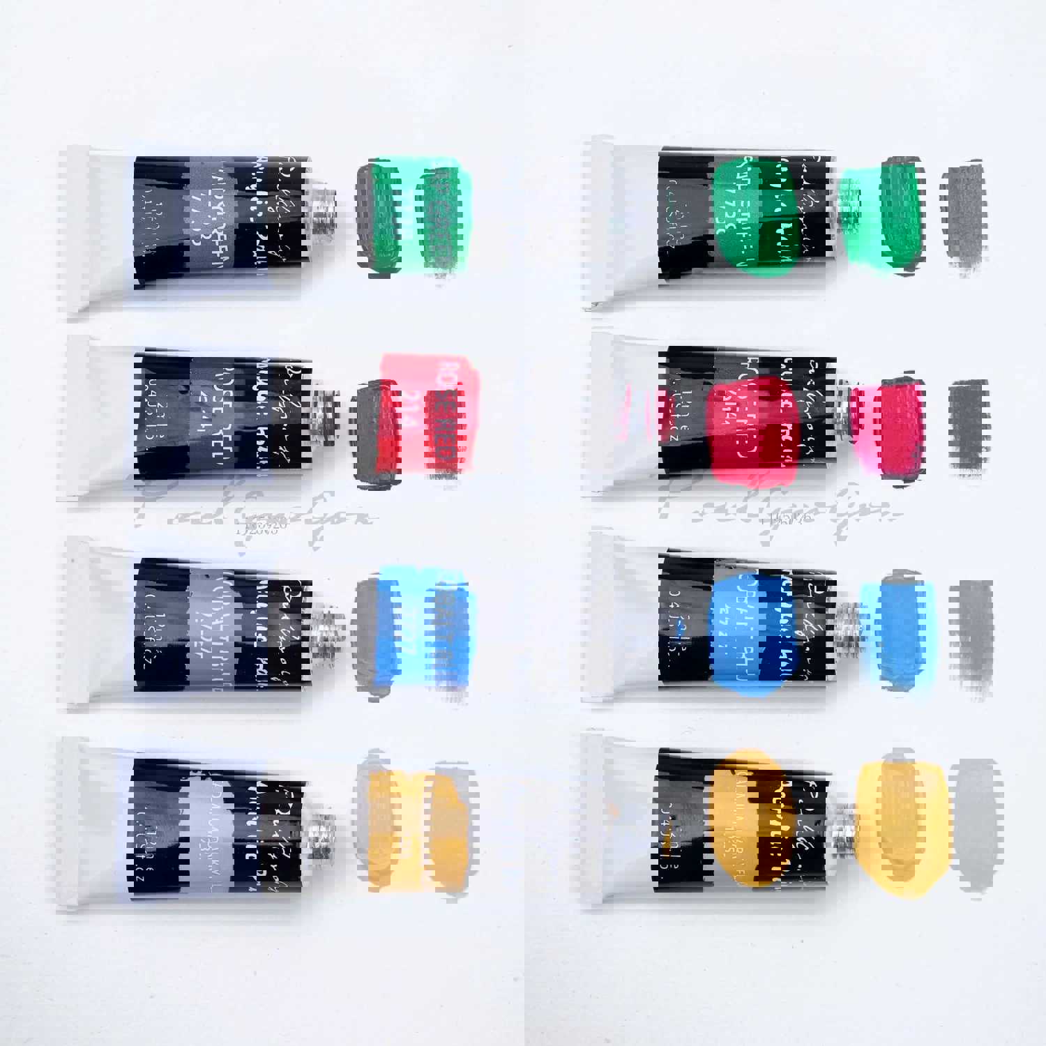 Acrylic Paint Set 12ml 24 Rich Colors with 11 Brushes for Fabrics, Clothing, and Art