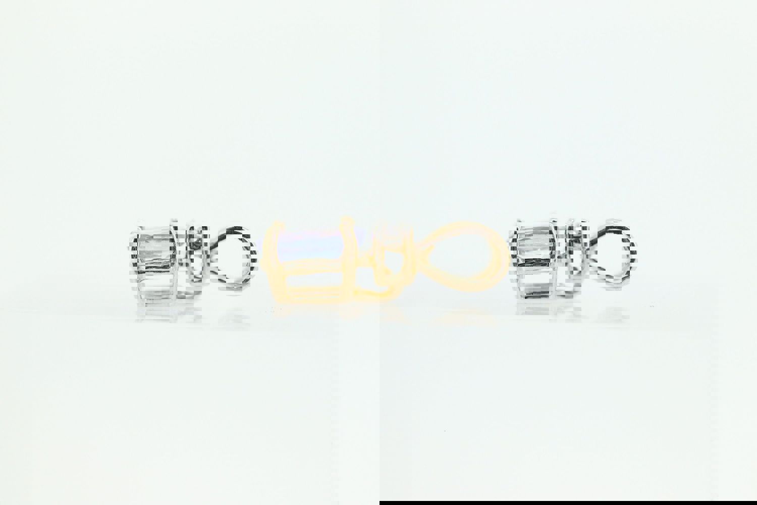 14k Tanzanite and Diamond Pendant - Dainty Oval Cut Solitaire Pendant