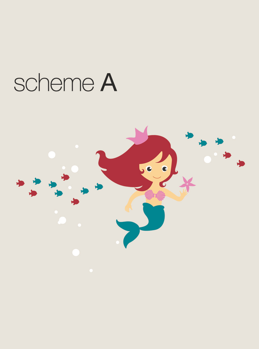 Mermaid Wall Decal - Under the Sea Wall Decal