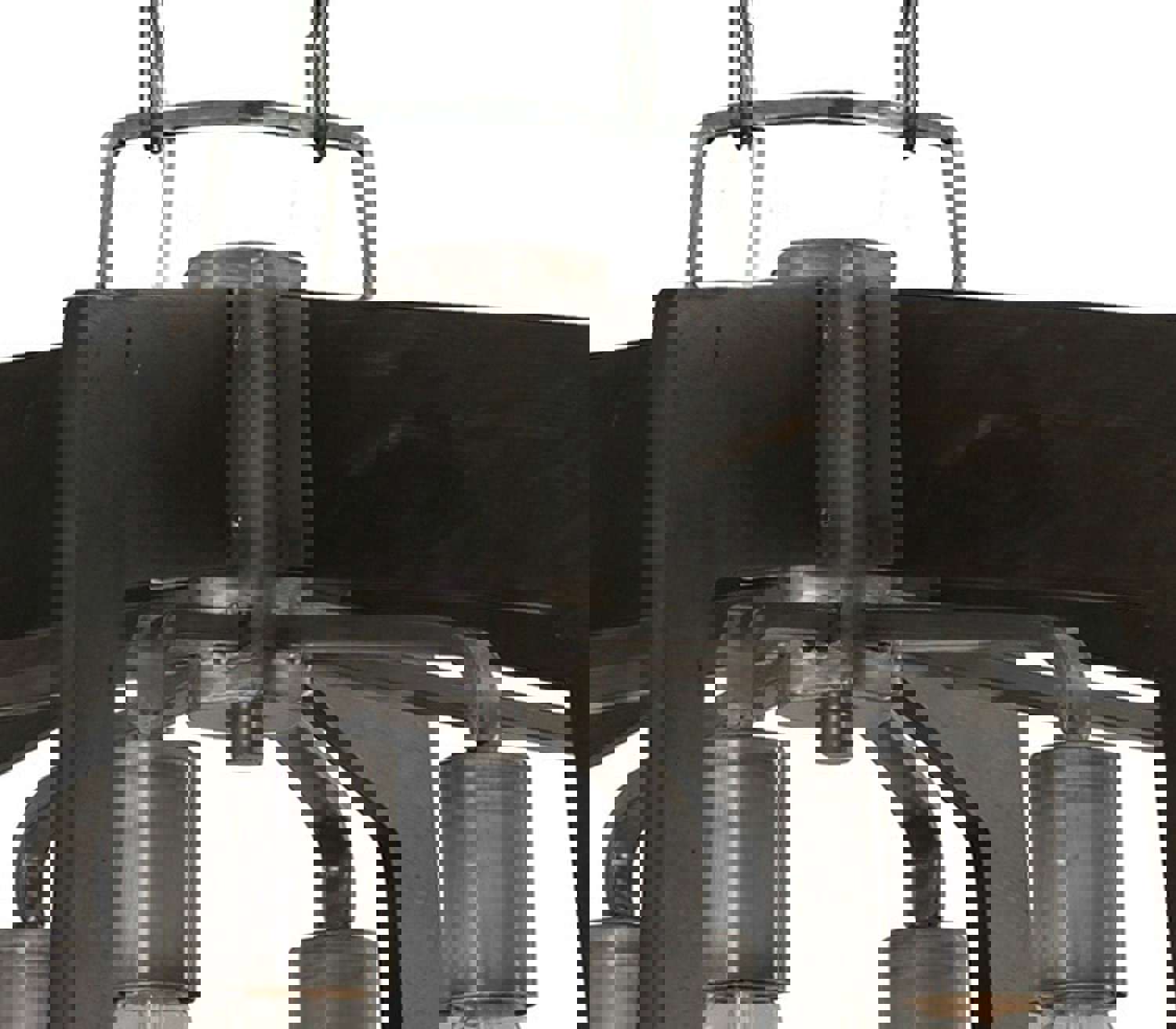 Lofty 6-Lt Linear Pendant - Steel/Zebrawood