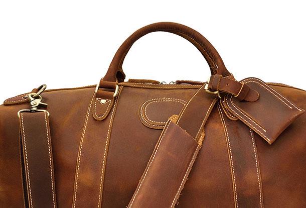 Vintage Genuine Leather Men's Duffle Bag - Weekender & Travel Bag