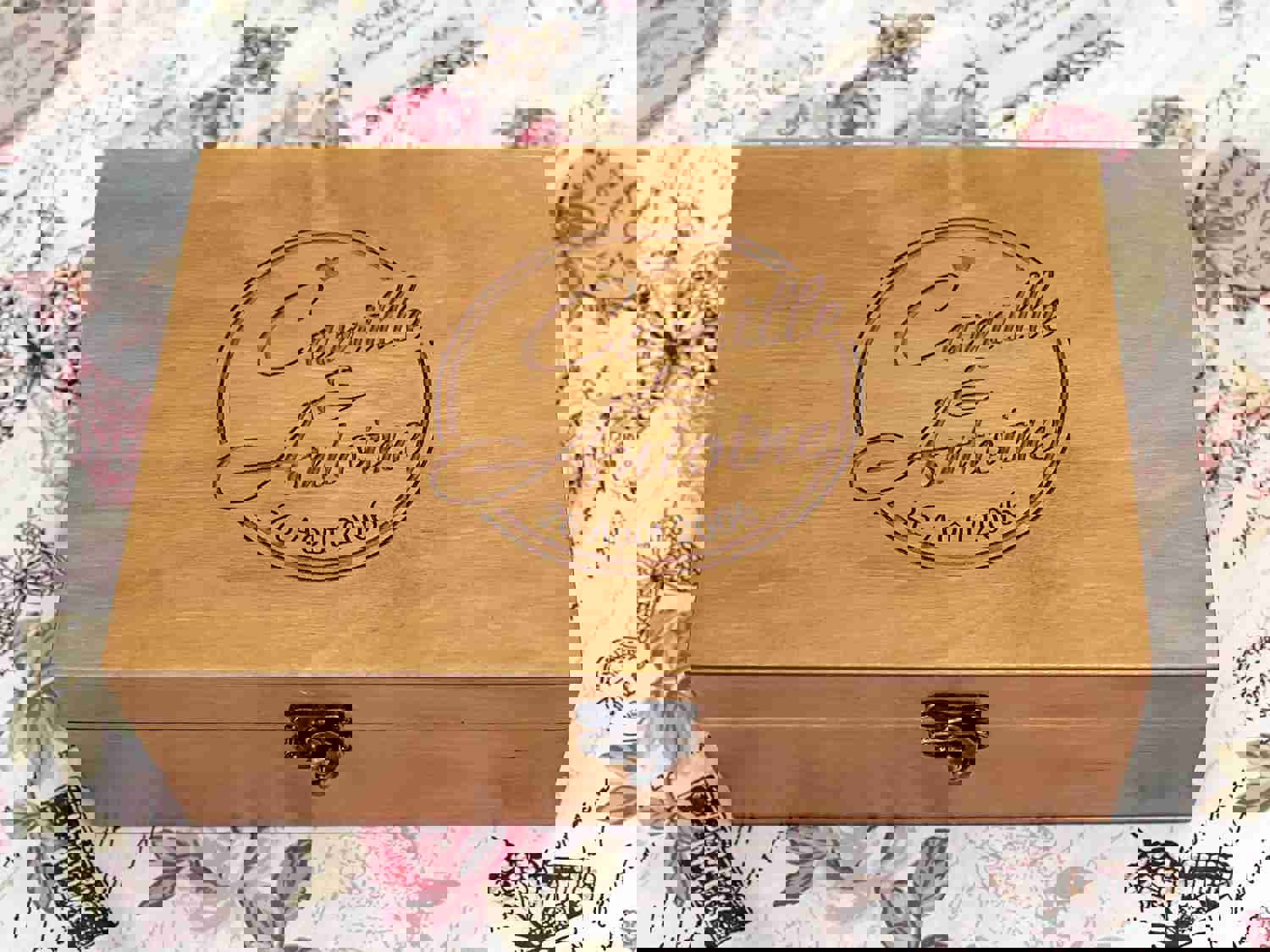 Personalized Keepsake Box for Couples - Custom Anniversary Gift