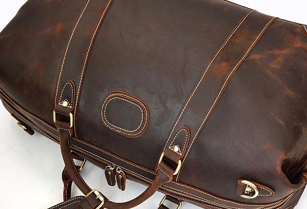 Vintage Genuine Leather Men's Duffle Bag - Weekender & Travel Bag