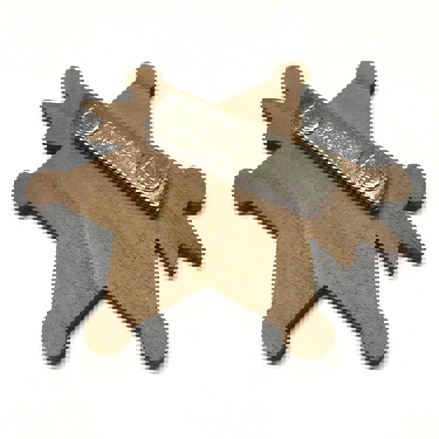 Personalized Wooden Ring Security Badge - Engraved Wedding Name Tag