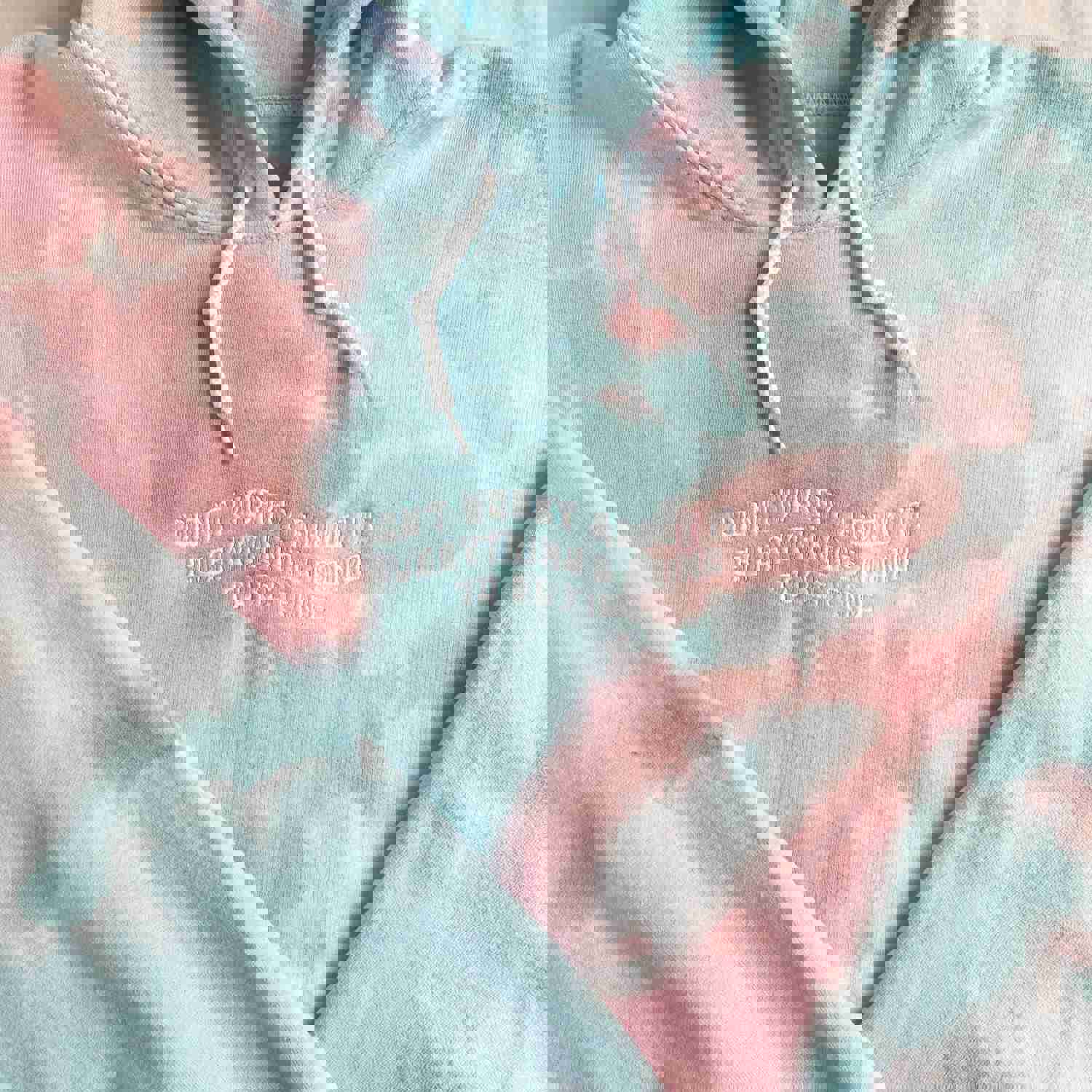 Dont Worry About It Hoodie - Unisex Embroidered Tie-Dye Sweatshirt