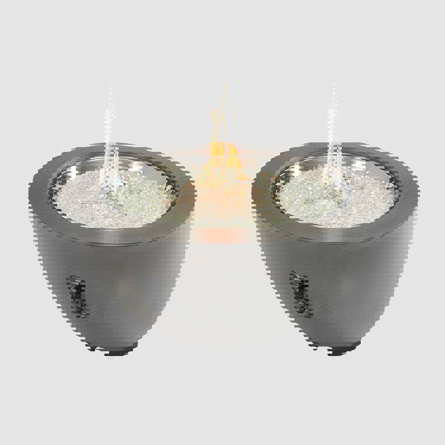 42 Cove Round Gas Fire Pit Bowl - Modern Outdoor Fire Pit