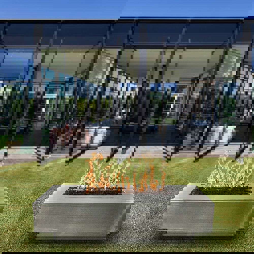 Top Fires Coronado Rectangular Stainless Steel Gas Fire Pit