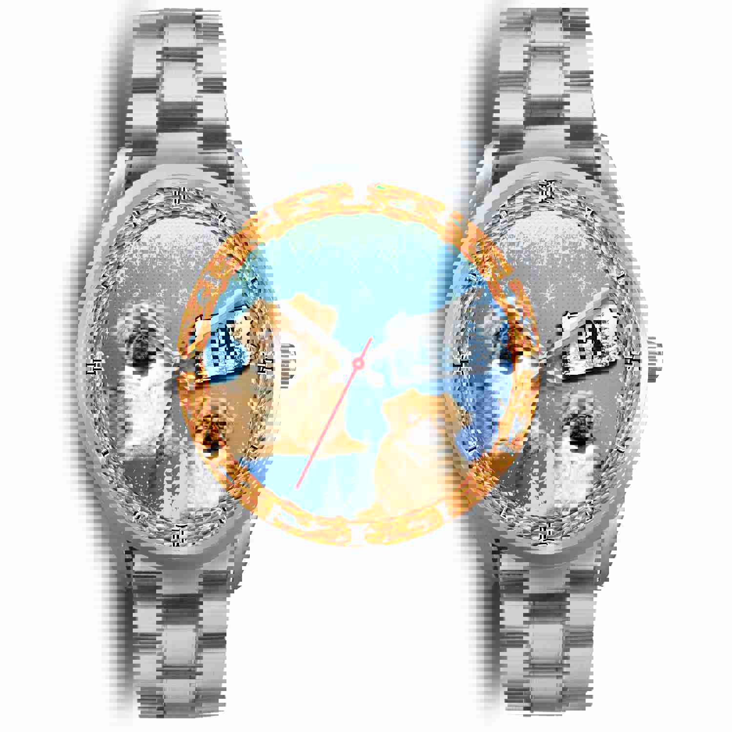 Graceful Pekingese Dog Pennsylvania Christmas Special Wrist Watch