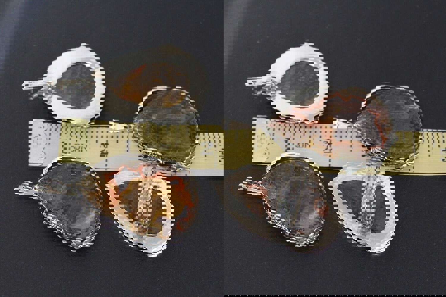 Sterling Silver 925 Women's Jewelry Set with Crazy Lace Agate (Ring, Earrings, Pendant)