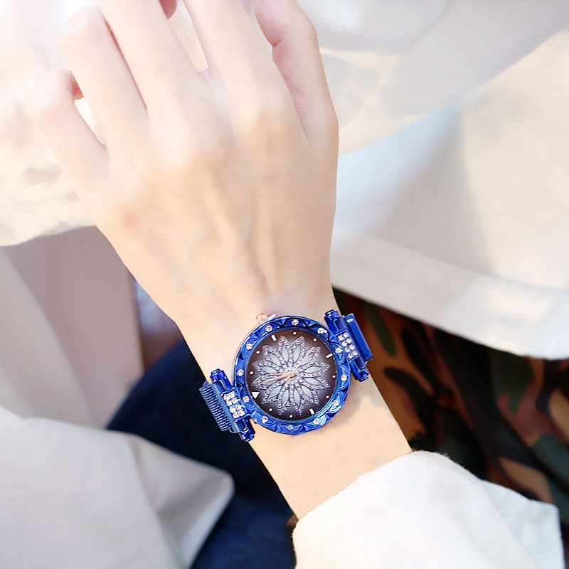 Flower Of Life Luxury Watch for Women - Stainless Steel Quartz Fashion Watch