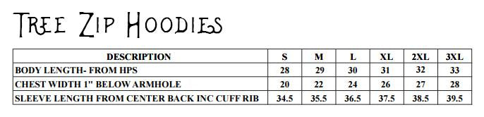 NW Tree Zip Hoodie - Ultra Soft Evergreen Tree Design