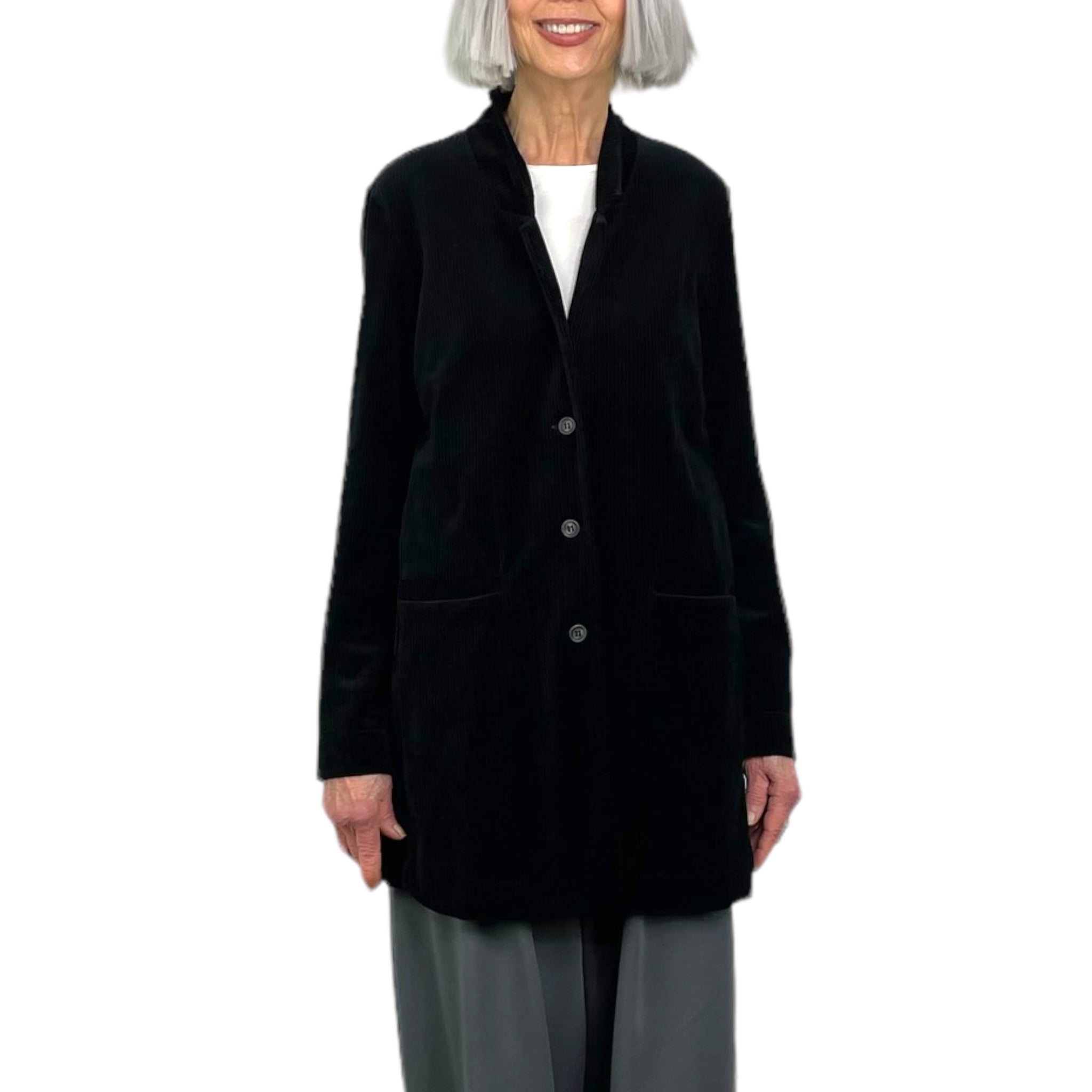 TORRES CHENILLE JACKET - Notch Collar Cotton Blend Jacket