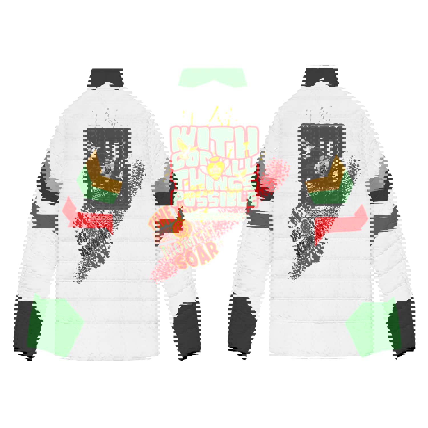 Graffiti Byrd - Byrd Of The 7Seas Gods Apparel - Gods/Mens Puffer Jacket