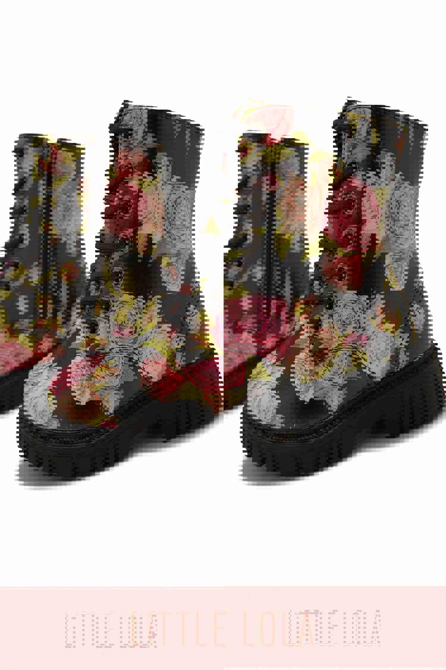 Valentina Kids Floral Lace Up Boots - Stylish and Comfortable