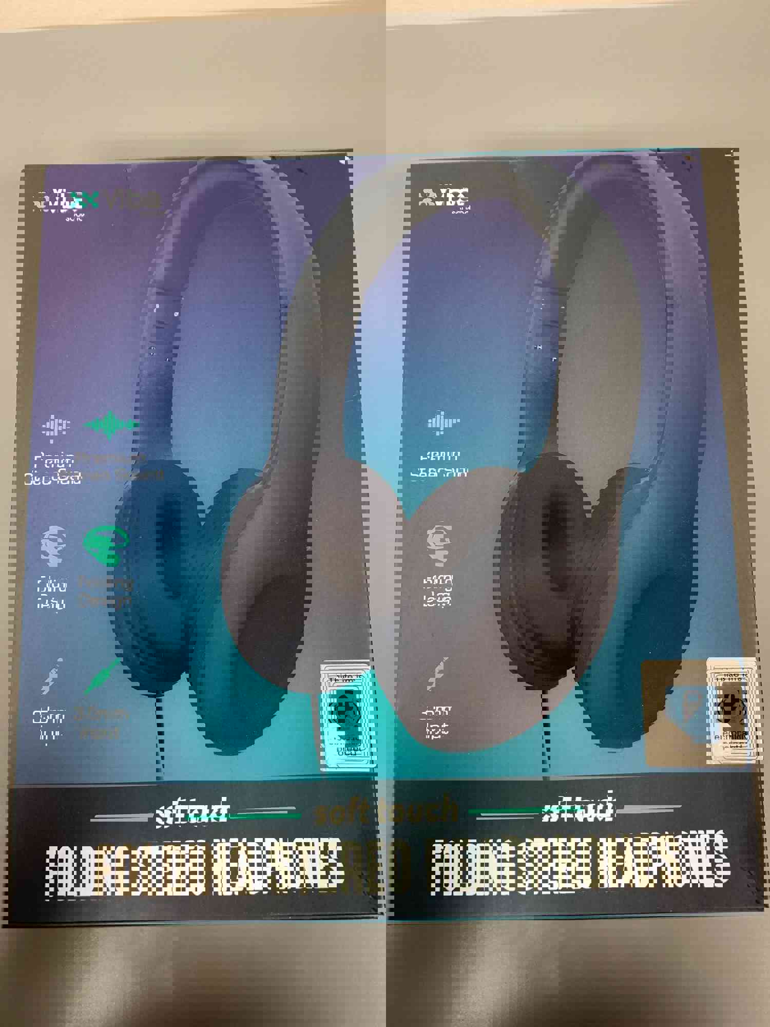 Vibe Sound Folding Stereo Headphones
