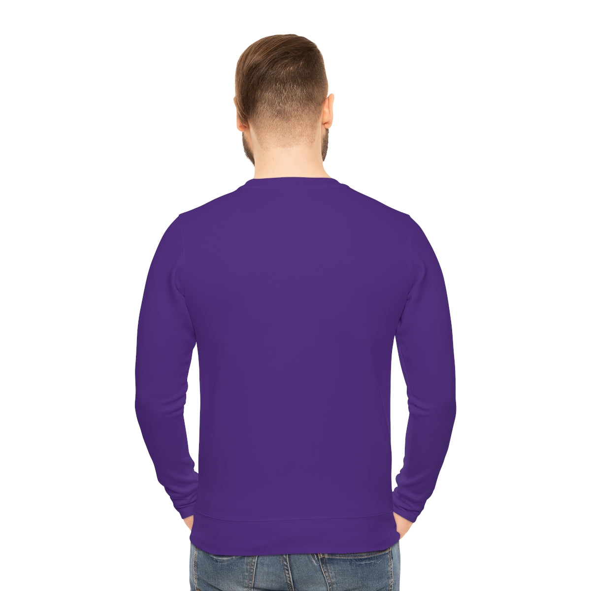 Dark Purple Lightweight Men's Sweatshirt - Soft & Breathable