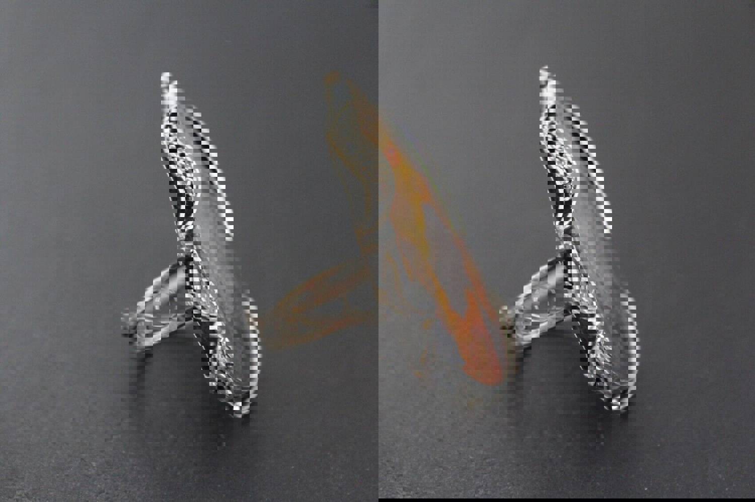 Sterling Silver 925 Women's Jewelry Set with Crazy Lace Agate (Ring, Earrings, Pendant)