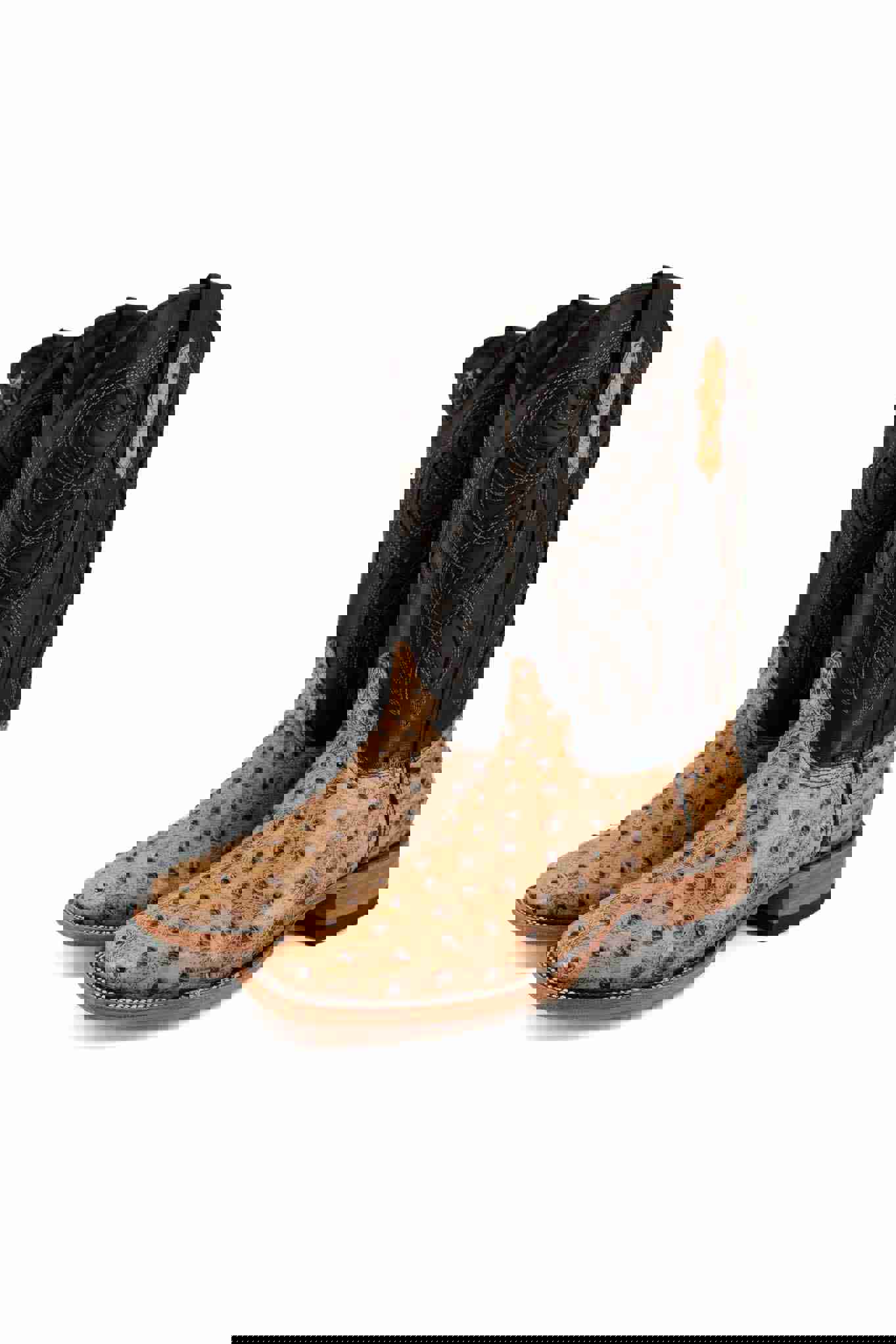 Imit Avestruz Ranch Square Toe Cowboy Boot