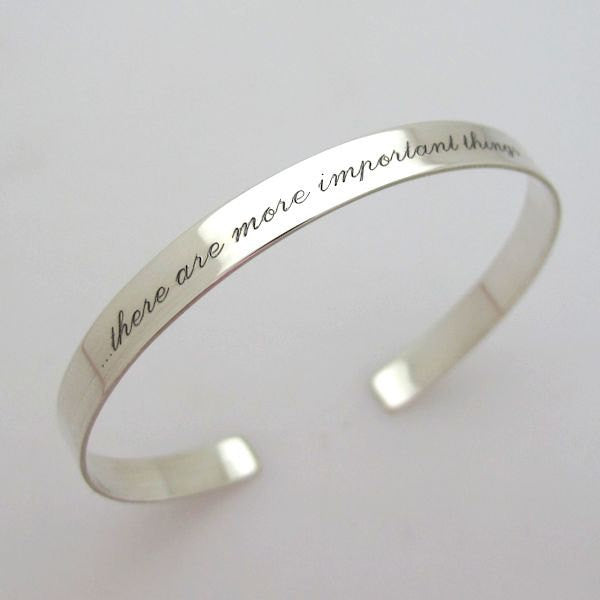 Personalized Sterling Silver Thin Stacking Bracelet - Special Gift for Her