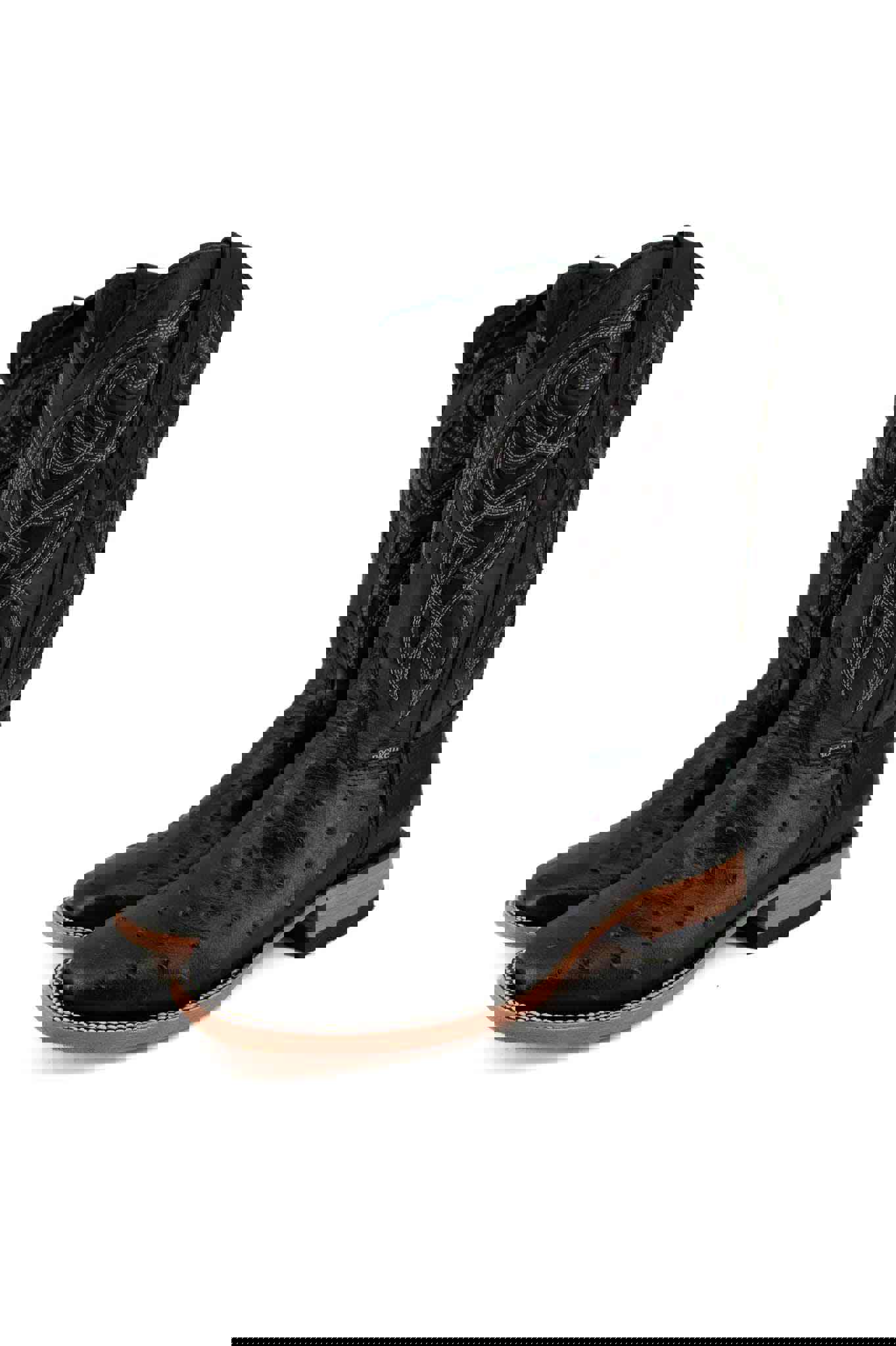 Imit Avestruz Ranch Square Toe Cowboy Boot